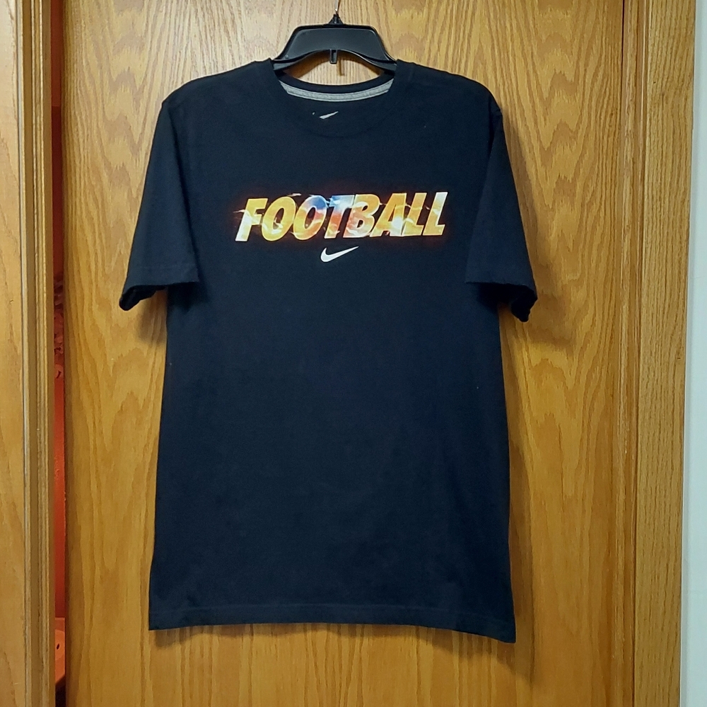Nike Black T-Shirt with Bold Football Graphic